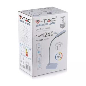 Φωτιστικό Γραφείου LED 3.6W 260lm Άσπρο Σώμα 3000K V-TAC – 8671