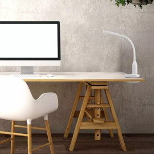 Led φωτιστικό γραφείου με κλίπ στερέωσης 7W, θερμό λευκό, λευκό σώμα V-TAC – 8672