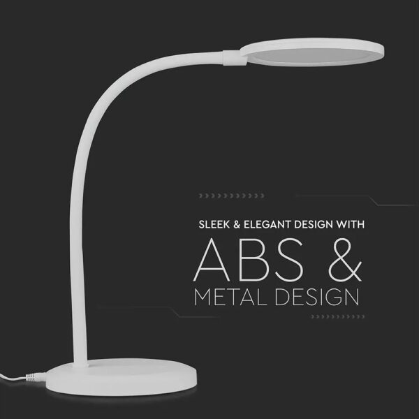 Φωτιστικό Γραφείου LED 7W 400lm Άσπρο Σώμα 3000K Dimming 400lm V-TAC – 8673