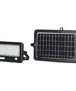 LED ηλιακός προβολέας 10W Φυσικό 4000K Μαύρο σώμα με Ανιχνευτή Κίνησης V-TAC – 8674