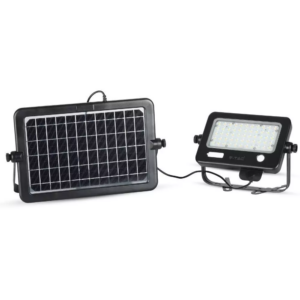 LED ηλιακός προβολέας 10W Φυσικό  4000K Μαύρο σώμα με Ανιχνευτή Κίνησης V-TAC – 8674