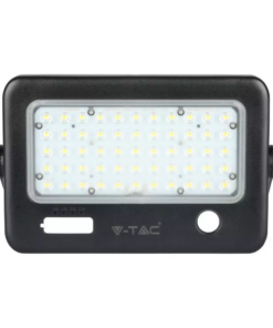 LED ηλιακός προβολέας 10W Φυσικό 4000K Μαύρο σώμα με Ανιχνευτή Κίνησης V-TAC – 8674