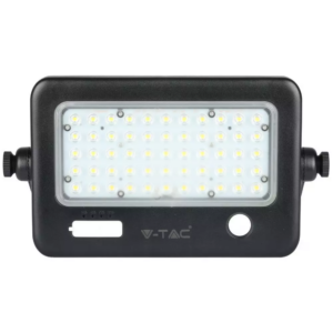 LED ηλιακός προβολέας 10W Φυσικό  4000K Μαύρο σώμα με Ανιχνευτή Κίνησης V-TAC – 8674
