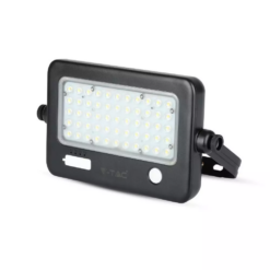 LED ηλιακός προβολέας 10W Φυσικό 4000K Μαύρο σώμα με Ανιχνευτή Κίνησης V-TAC – 8674