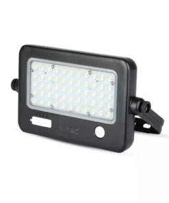 LED ηλιακός προβολέας 10W Φυσικό 4000K Μαύρο σώμα με Ανιχνευτή Κίνησης V-TAC – 8674