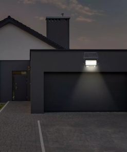 LED ηλιακός προβολέας 10W Φυσικό 4000K Μαύρο σώμα με Ανιχνευτή Κίνησης V-TAC – 8674