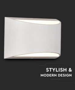 Επιτοίχιο Φωτιστικό Up-Down LED Λευκό ΙP54 Αλουμίνιο V-TAC 9W 4000K Φυσικό – 218683