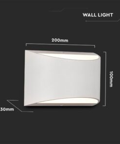 Επιτοίχιο Φωτιστικό Up-Down LED Λευκό ΙP54 Αλουμίνιο V-TAC 9W 4000K Φυσικό – 218683