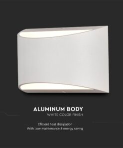 Επιτοίχιο Φωτιστικό Up-Down LED Λευκό ΙP54 Αλουμίνιο V-TAC 9W 4000K Φυσικό – 218683