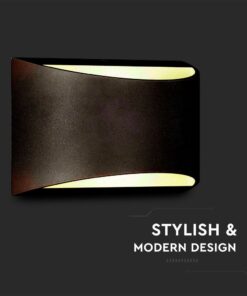 Επιτοίχιο Φωτιστικό Up-Down LED Μαύρο ΙP54 Αλουμίνιο V-TAC 9W Φυσικό 4000K – 218684