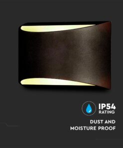 Επιτοίχιο Φωτιστικό Up-Down LED Μαύρο ΙP54 Αλουμίνιο V-TAC 9W Φυσικό 4000K – 218684