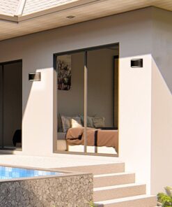 Επιτοίχιο Φωτιστικό Up-Down LED Μαύρο ΙP54 Αλουμίνιο V-TAC 9W Φυσικό 4000K – 218684