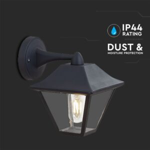 Επίτοιχο φωτιστικό Μαύρο Φαναράκι 1xE27 IP44 V-TAC – 8686