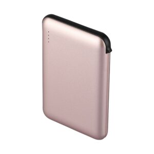 Power Bank 5000mAh Ροζ Χρυσό V-TAC με ενσωματωμένο καλώδιο – 8867