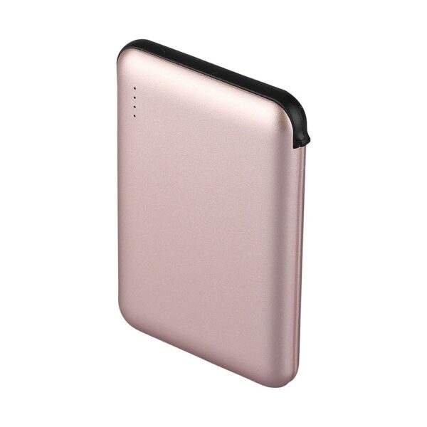 Power Bank 5000mAh Ροζ Χρυσό V-TAC με ενσωματωμένο καλώδιο – 8867