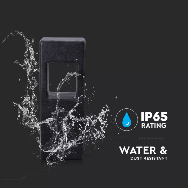 Επιδαπέδιο LED φωτιστικό 12W IP65 σκούρο γκρι σώμα 3000K V-TAC – 8698