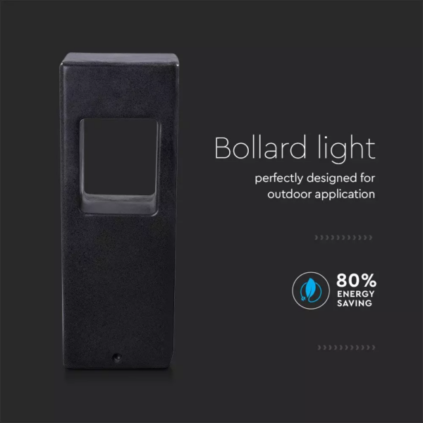 Επιδαπέδιο LED φωτιστικό 12W IP65 σκούρο γκρι σώμα 3000K V-TAC – 8698