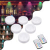 GloboStar® 85818 Φωτιστικά Νυκτός Μπαταρίας LED SMD 5050 6W 600lm με Ασύρματο Χειριστήριο RF – ΣΕΤ 6 Τεμαχίων Πολύχρωμα RGB