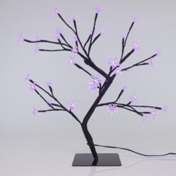 ΔΕΝΤΡΟ ΚΕΡΑΣΙΑ, 36 LED 5mm, ΜΕ ΛΟΥΛΟΥΔΙΑ ΣΙΛΙΚΟΝΗΣ, ΜΕ ΜΕΤΑΣΧΗΜΑΤΙΣΤΗ, ΠΡΟΕΚΤΑΣΗ ΠΑΡΟΧΗΣ 500cm, ΜΩΒ LED, 45cm, IP44 EUROLAMP – 600-30517