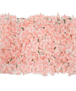 GloboStar® 78325 Συνθετικό Πάνελ Φυλλωσιάς – Κάθετος Κήπος Ορτανσία Ροζ/Απαλό Ροζ Μ60 x Υ40 x Π5cm