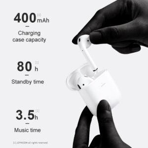 GloboStar® 87051 JOYROOM Originals JR-T03S TWS Earphones με Θήκη Φόρτισης True Wireless Bluetooth V5.0 Binaural Συμβατό με iOS & Android Μαύρο