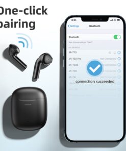 GloboStar® 87055 JOYROOM Originals JR-T13 Bilateral TWS Earphones με Θήκη Φόρτισης True Wireless Bluetooth V5.0 Binaural Συμβατό με iOS & Android Μαύρο