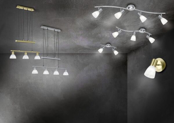 Κρεμαστό Φωτιστικό Trio Lighting LED 5W E14 Νίκελ Ματ Μεταλλικό 400lm 3000K  371010407