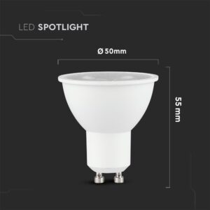 LED Spot Λάμπα GU10 7.5W V-TAC PRO Samsung Chip 110° 610lm Ψυχρό 6400K – 21874