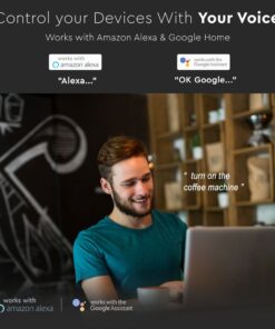 Wi-Fi Πρίζα Σούκο Μαύρη Πλαστικό & Γυαλί Smart Home Συμβατή Με Amazon Alexa & Google Home V-TAC – 8797