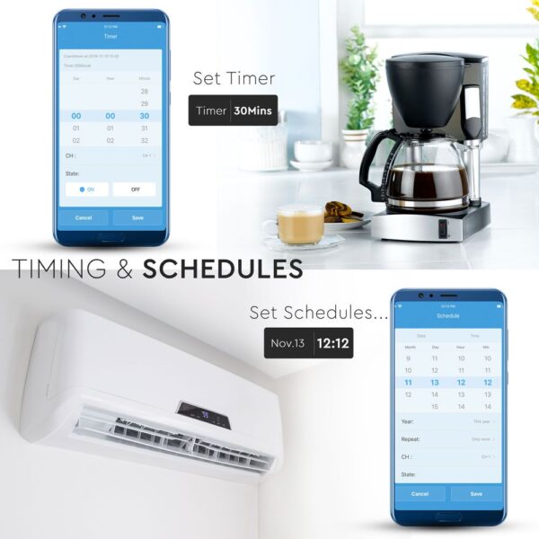 Wi-Fi Πρίζα Σούκο Μαύρη Πλαστικό & Γυαλί Smart Home Συμβατή Με Amazon Alexa & Google Home V-TAC – 8797