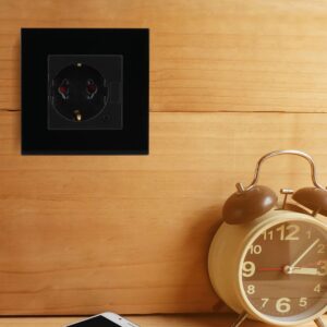 Wi-Fi Πρίζα Σούκο Μαύρη Πλαστικό & Γυαλί Smart Home Συμβατή Με Amazon Alexa & Google Home V-TAC – 8797