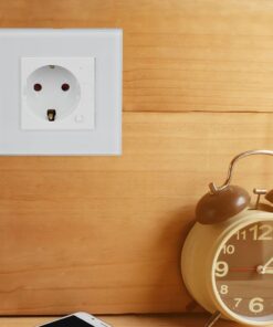 Wi-Fi Πρίζα Σούκο Λευκή Πλαστικό & Γυαλί Smart Home Συμβατή Με Amazon Alexa & Google Home V-TAC – 8798