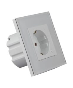 Wi-Fi Πρίζα Σούκο Λευκή Πλαστικό & Γυαλί Smart Home Συμβατή Με Amazon Alexa & Google Home V-TAC – 8798