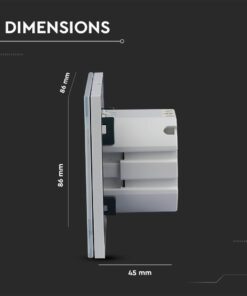 Wi-Fi Πρίζα Σούκο Λευκή Πλαστικό & Γυαλί Smart Home Συμβατή Με Amazon Alexa & Google Home V-TAC – 8798