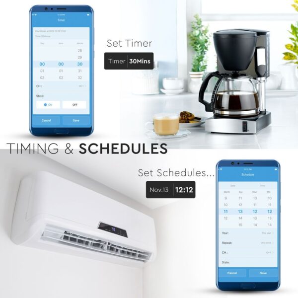 Wi-Fi Πρίζα Σούκο Λευκή Πλαστικό & Γυαλί Smart Home Συμβατή Με Amazon Alexa & Google Home V-TAC – 8798
