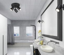 Σποτ Trio Lighting 3xGU10 Μαύρο Ματ Μεταλλικό IP44 – 880430332
