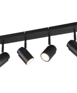 Σποτ Trio Lighting 4xGU10 Μαύρο Ματ Μεταλλικό IP44 – 880400432