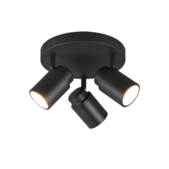 Σποτ Trio Lighting 3xGU10 Μαύρο Ματ Μεταλλικό IP44 – 880430332