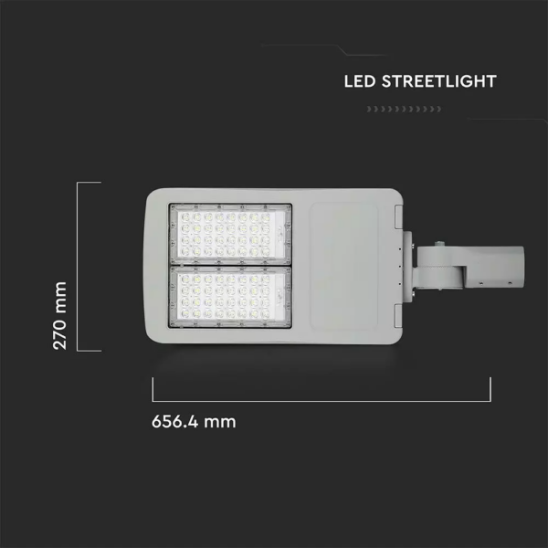 LED φωτιστικό δρόμου, V-TAC PRO Samsung Chip (CLASS II, INVENTRONICS DRIVER), 100W, 4000Κ, Dimmable – 883