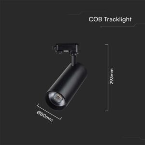 LED φωτιστικό ράγας τριφασικό COB 40W 3 σε 1 CCT Μαύρου Χρώματος V-TAC – 8842