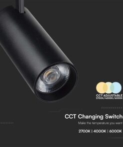 LED φωτιστικό ράγας τριφασικό COB 40W 3 σε 1 CCT Μαύρου Χρώματος V-TAC – 8842