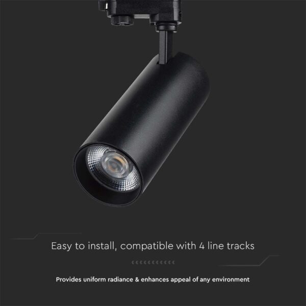 LED φωτιστικό ράγας τριφασικό COB 40W 3 σε 1 CCT Μαύρου Χρώματος V-TAC – 8842