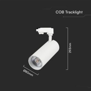 LED φωτιστικό ράγας τριφασικό COB 40W 3 σε 1 CCT Λευκού Χρώματος V-TAC – 8843