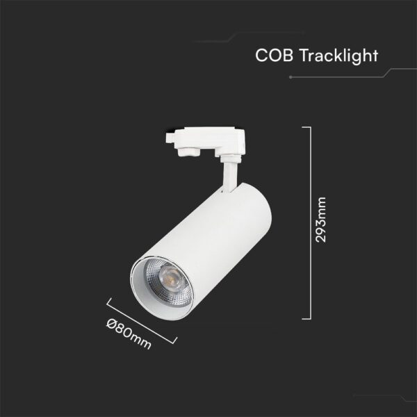 LED φωτιστικό ράγας τριφασικό COB 40W 3 σε 1 CCT Λευκού Χρώματος V-TAC – 8843