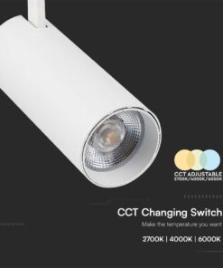 LED φωτιστικό ράγας τριφασικό COB 40W 3 σε 1 CCT Λευκού Χρώματος V-TAC – 8843