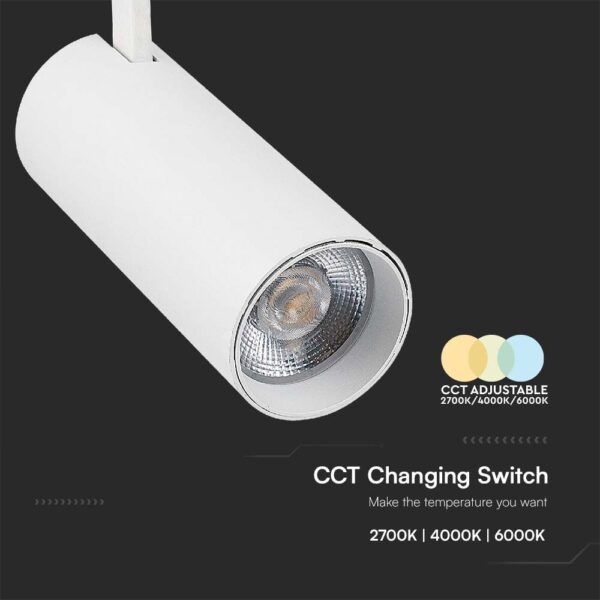 LED φωτιστικό ράγας τριφασικό COB 40W 3 σε 1 CCT Λευκού Χρώματος V-TAC – 8843