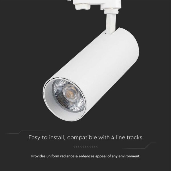 LED φωτιστικό ράγας τριφασικό COB 40W 3 σε 1 CCT Λευκού Χρώματος V-TAC – 8843