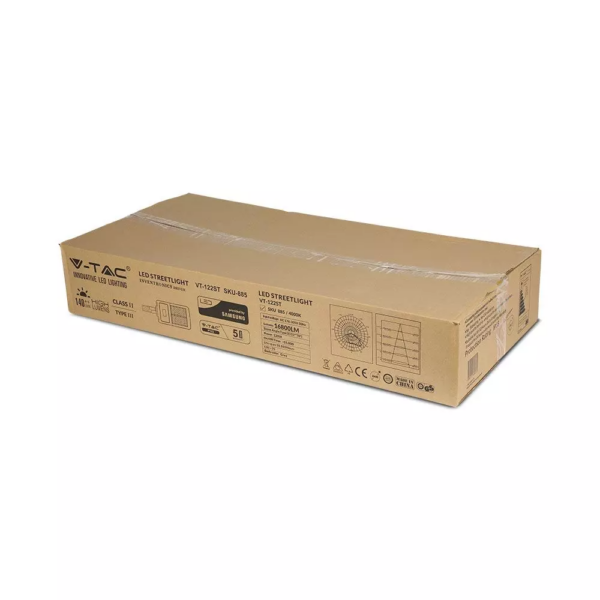 LED φωτιστικό δρόμου, V-TAC PRO Samsung Chip (CLASS II, INVENTRONICS DRIVER), 120W, 4000Κ, Dimmable – 885