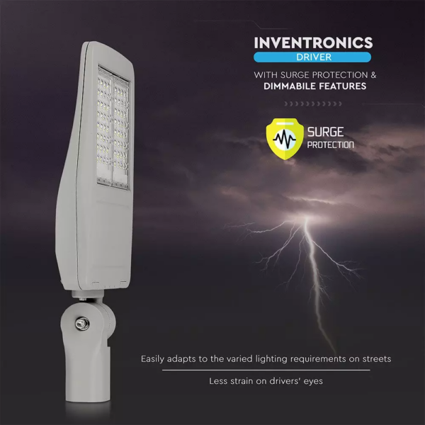 LED φωτιστικό δρόμου, V-TAC PRO Samsung Chip (CLASS II, INVENTRONICS DRIVER), 120W, 4000Κ, Dimmable – 885