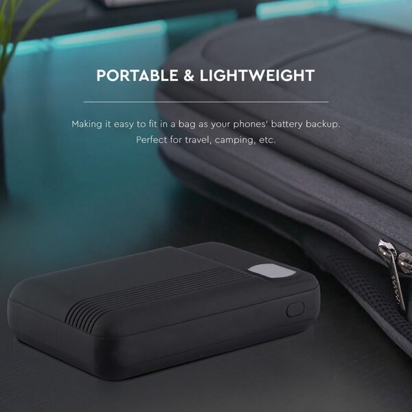 Power Bank 10000mAh με Οθόνη και 2 Θύρες Type-C/Micro USB και 2 Θύρες USB Μαύρο V-TAC – 8850